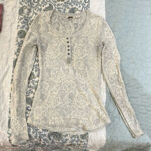 Miss me lace long sleeve shirt